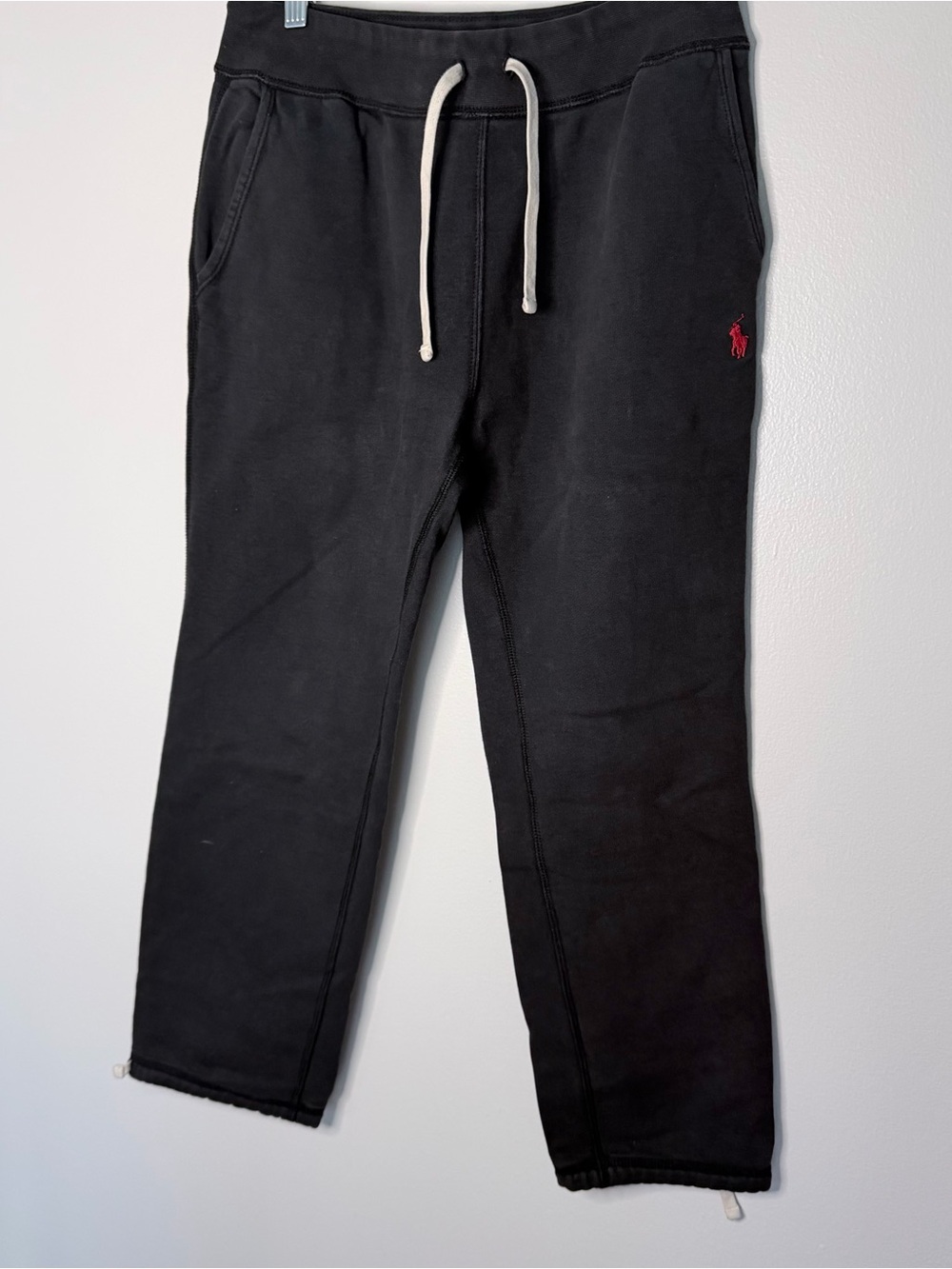 Polo by Ralph Lauren Black Sweatpants with Red Pony